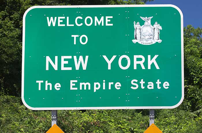 Welcome to New York sign