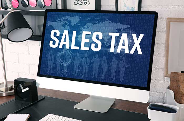 sales tax on computer screen
