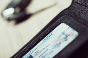 drivers license in wallet
