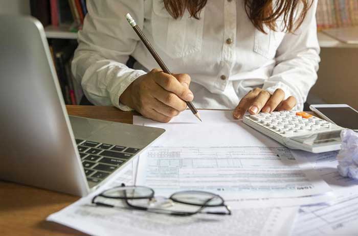 Woman making notes